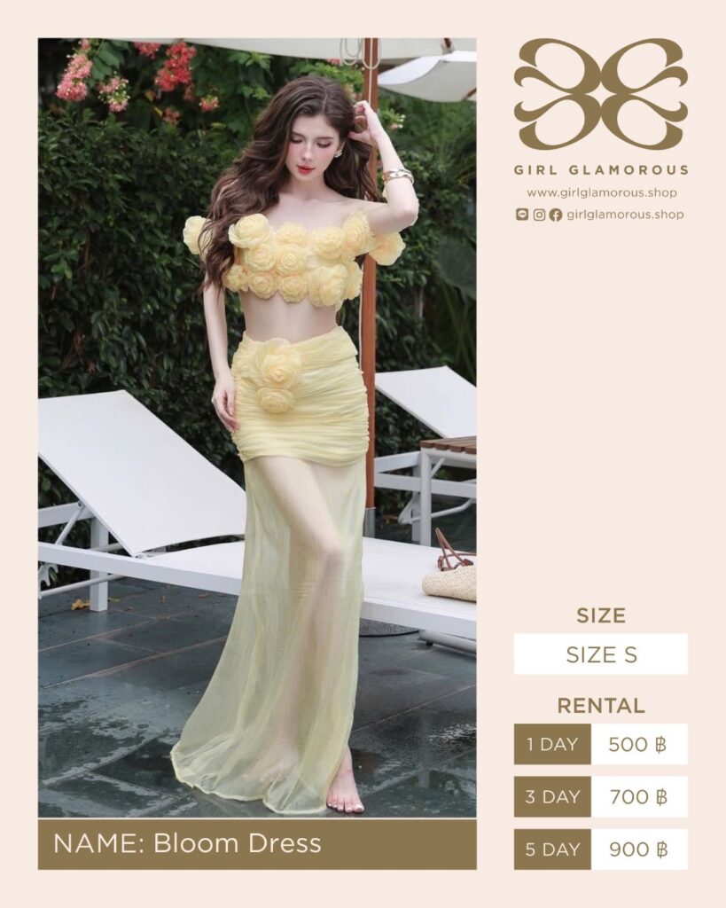 Bloom Dress GIRL GLAMOROUS ร้านเช่าชุด
