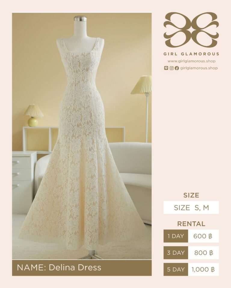 Delina Dress GIRL GLAMOROUS ร้านเช่าชุด