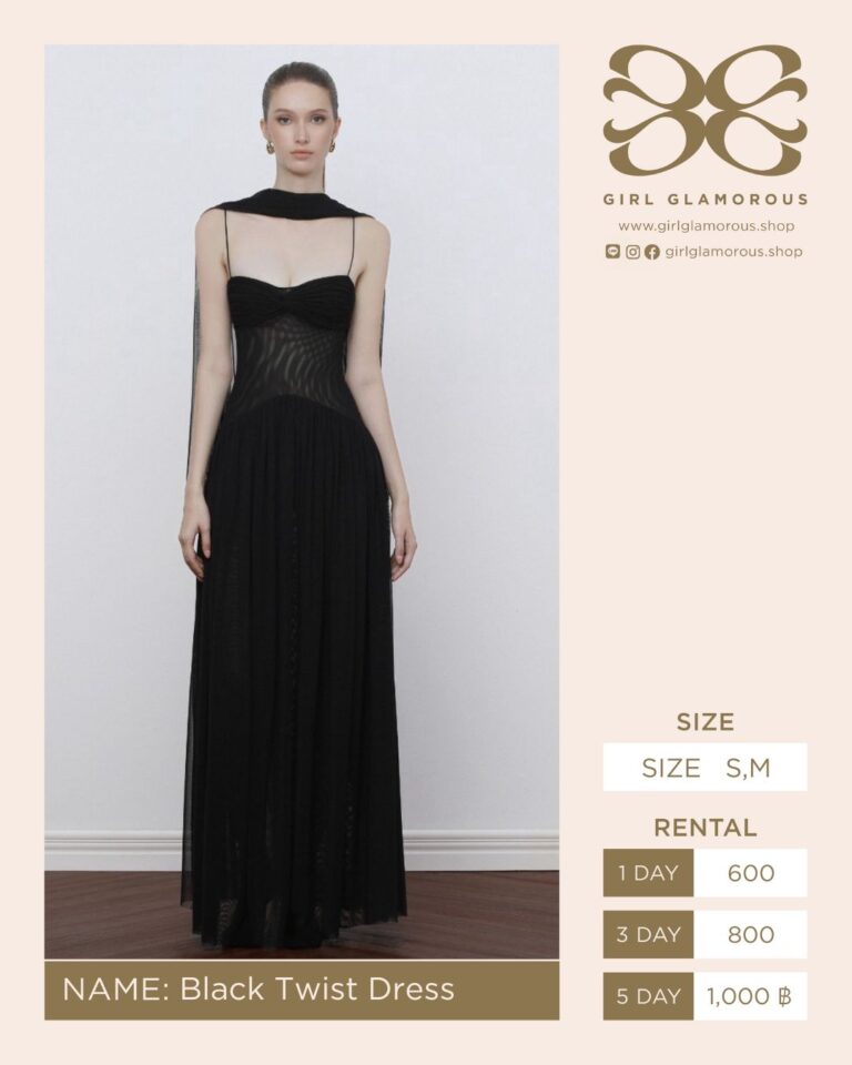 Black Twist Dress GLAMOROUS ร้านเช่าชุด