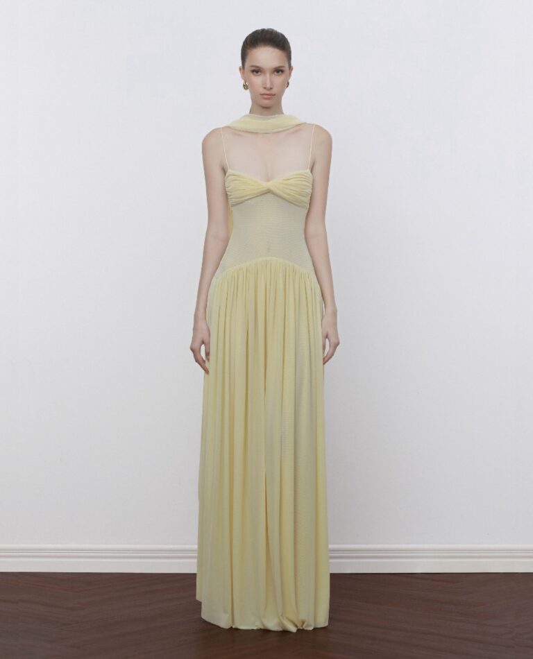 ร้านเช่าชุดราตรี Butter Yellow Twist Dress