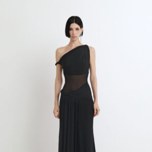 ร้านเช่าชุดราตรี Black Mesh Dress