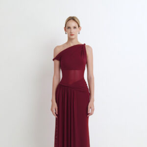 ร้านเช่าชุดราตรี Red Mesh Dress