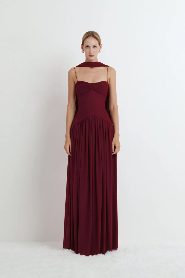 ร้านเช่าชุดราตรี Red Twist Dress