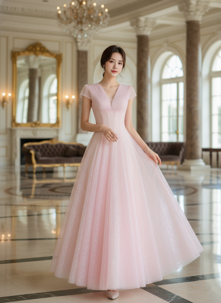 ร้านเช่าชุดราตรี Acelia Pink Dress