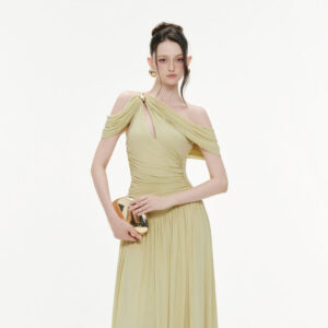 ร้านเช่าชุดราตรี Draped Green Dress