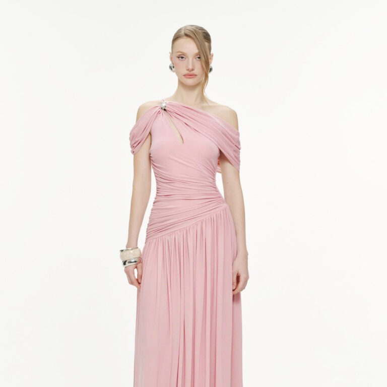 ร้านเช่าชุดราตรี Draped Pink Dress