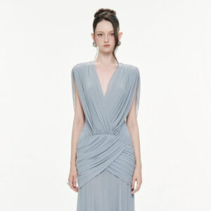 ร้านเช่าชุดราตรี V-Neck Blue Dress