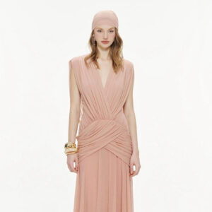 ร้านเช่าชุดราตรี V-Neck Pink Dress