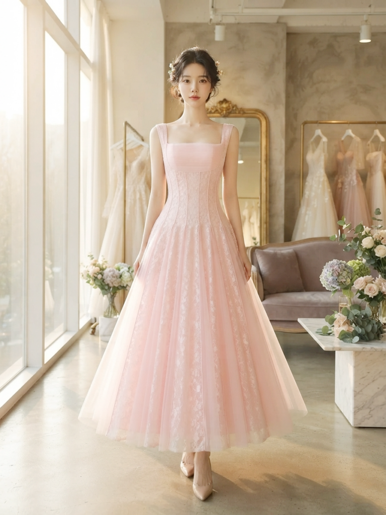 ร้านเช่าชุดราตรี Elodie Pink Dress