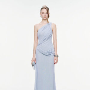 ร้านเช่าชุดราตรี Mesh Maxi Blue Dress